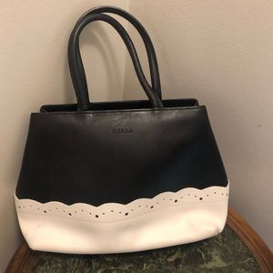 Furla Black & White Handbag